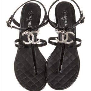 Chanel Sandals. GORGOEUS T strap